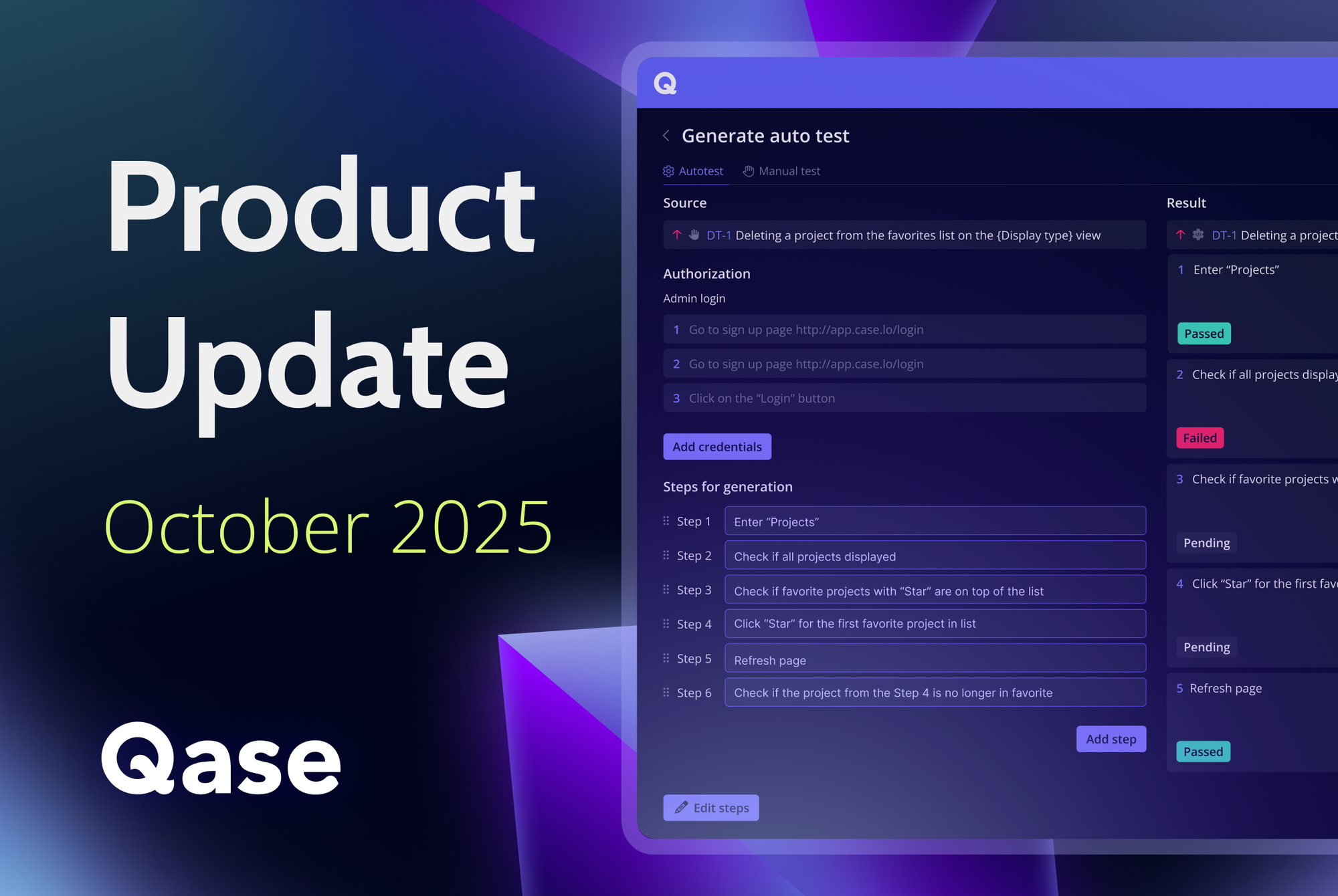 Qase Product Updates: October 2025