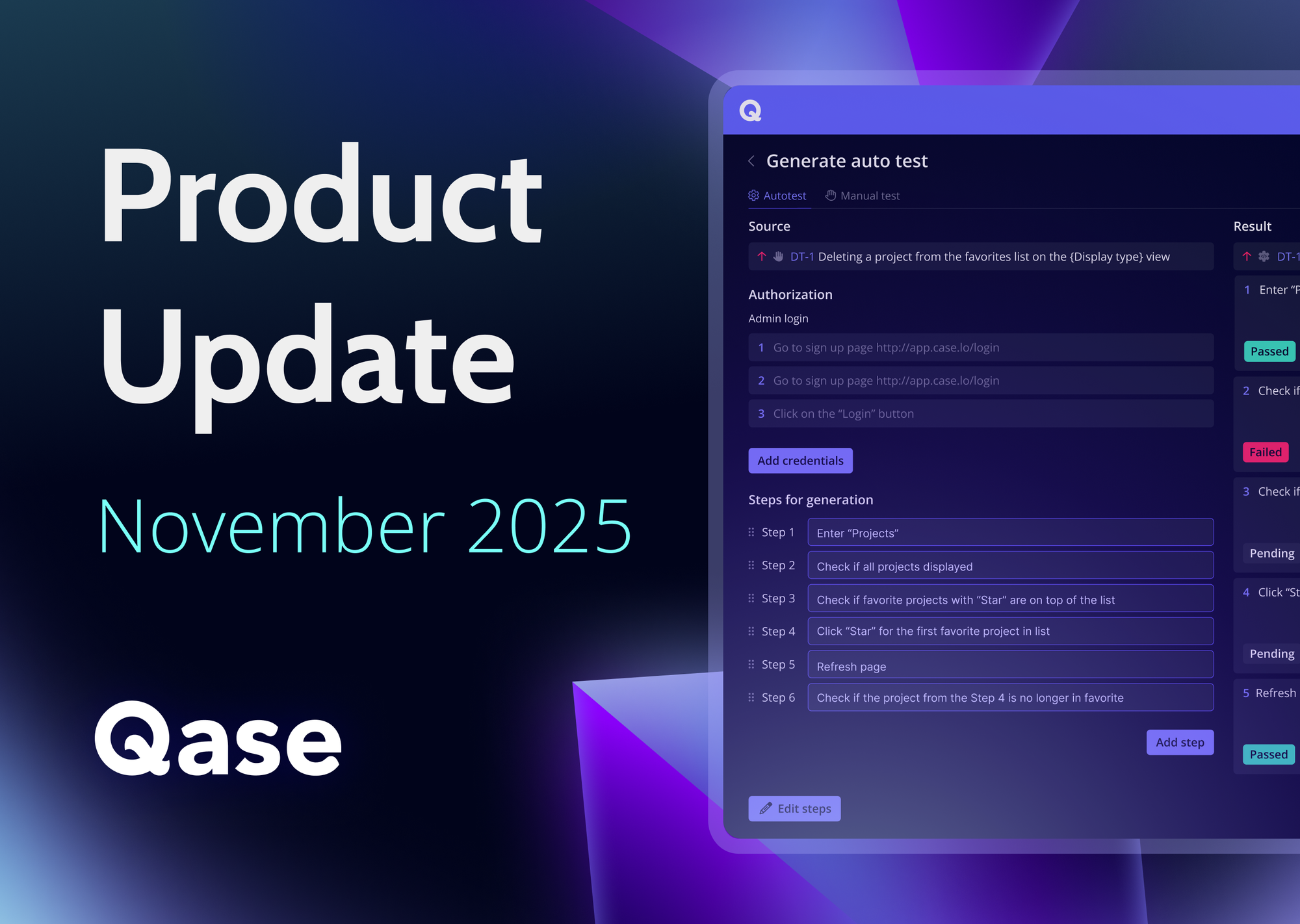 Qase Product Updates: November 2025